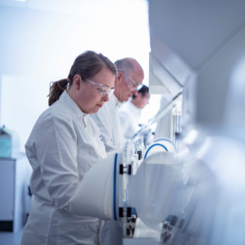 DWS Microbiologist using Whitley Workstation 