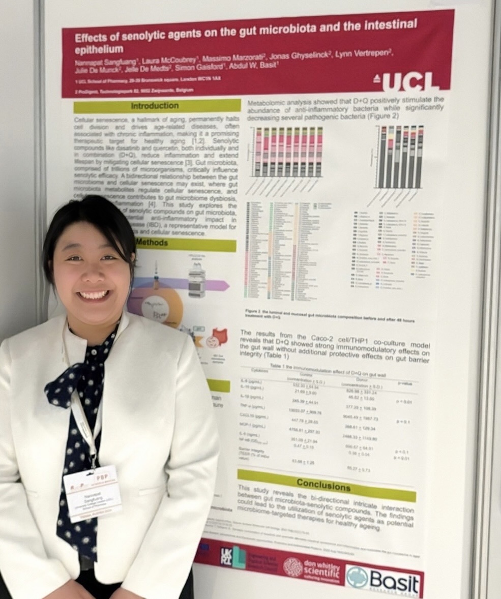 Nannapat Sangfuang, a PhD candidate at UCL School of Pharmacy