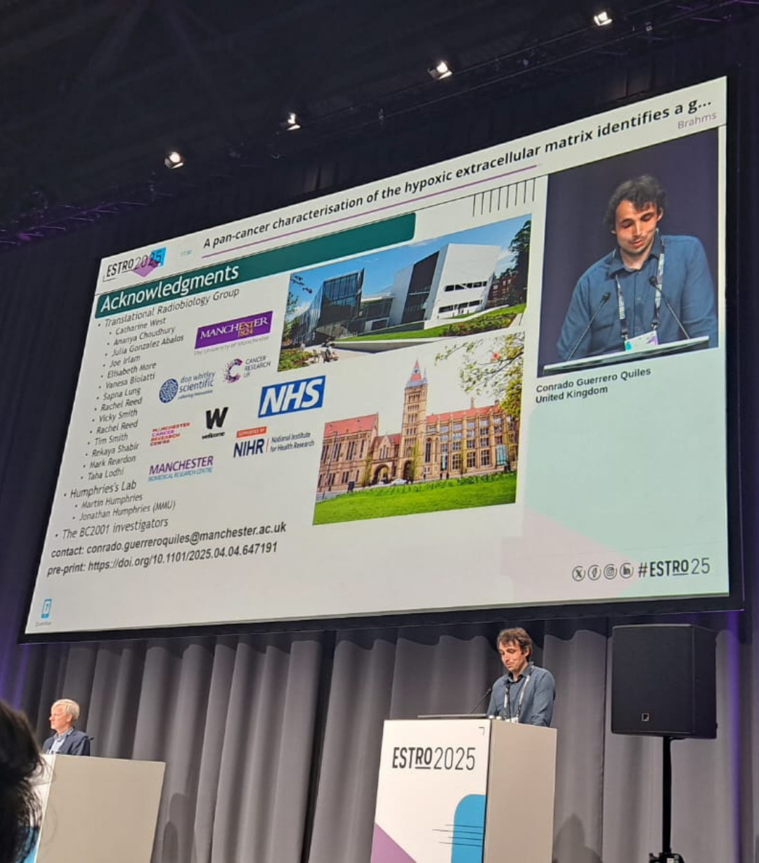 Conrado at the ESTRO 2025.