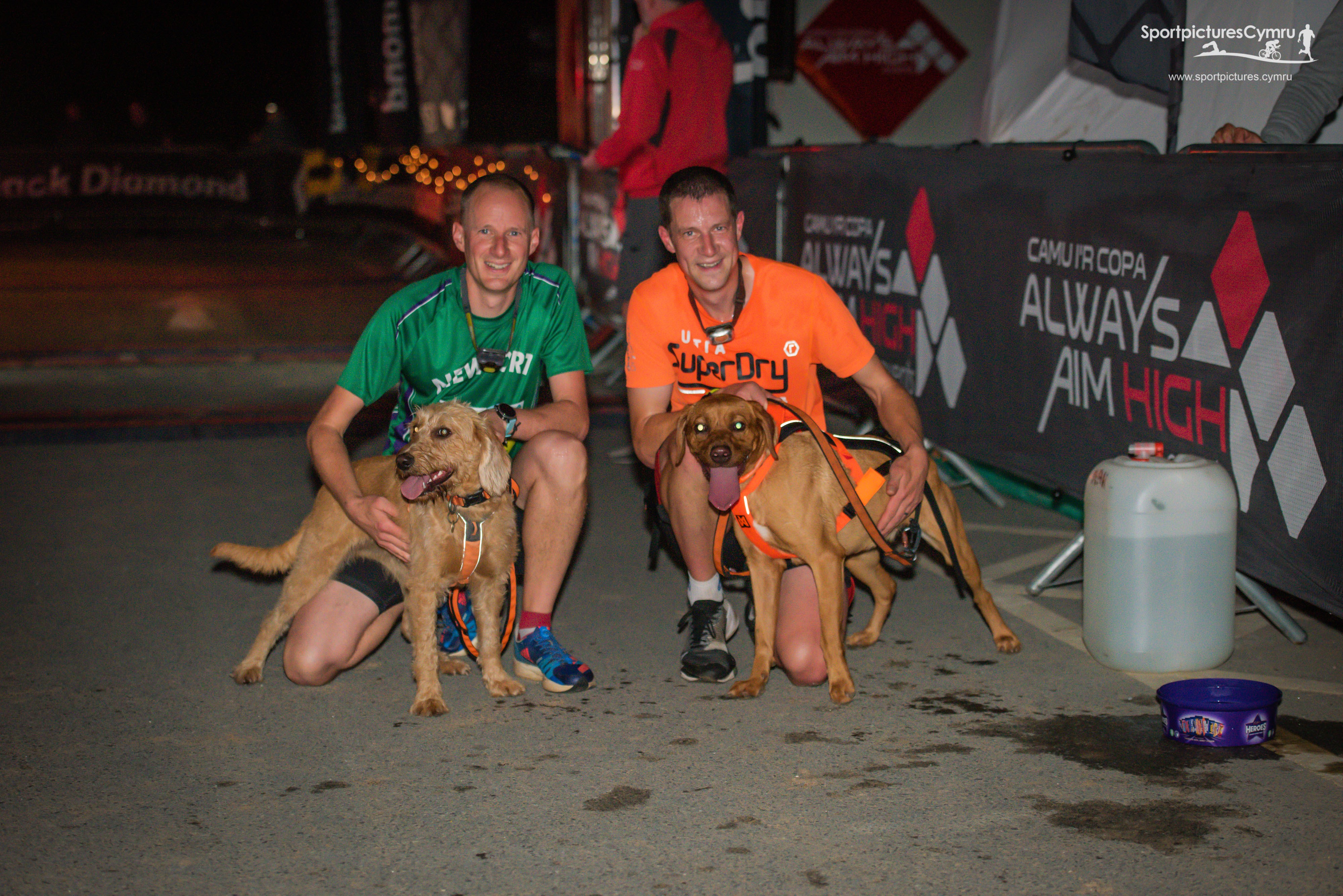 Matt and Isaac Walley with their dogs