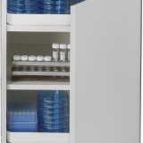 Cupboard with door open