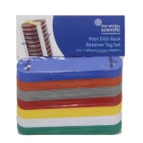 Petri Dish Rack Retainer Tag Set