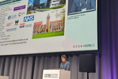 Conrado Guerrero Quiles presenting at the European Society for Radiotherapy and Oncology (ESTRO) in Vienna, Austria.