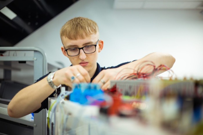 Engineering Apprentice, Charlie Murray at Don Whitley Scientific