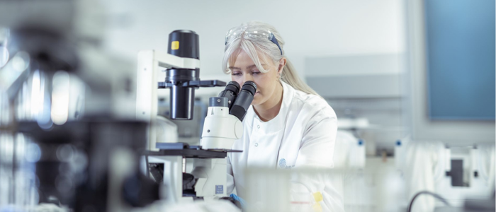 DWS Microbiologist in the Lab.