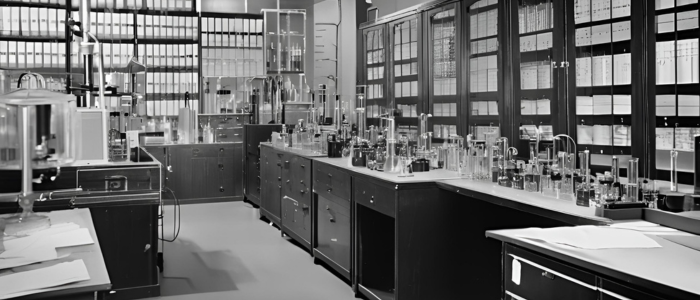 Old fashioned laboratory.