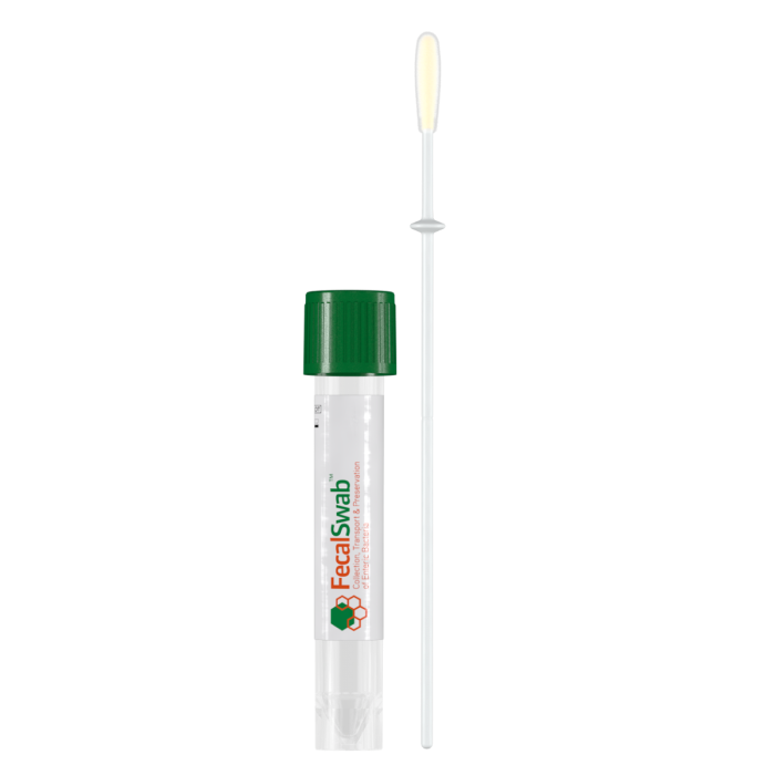 Fecal Swab (Green Top) with Stopper and 2ml of modified Cary Blair Medium (500/Case)