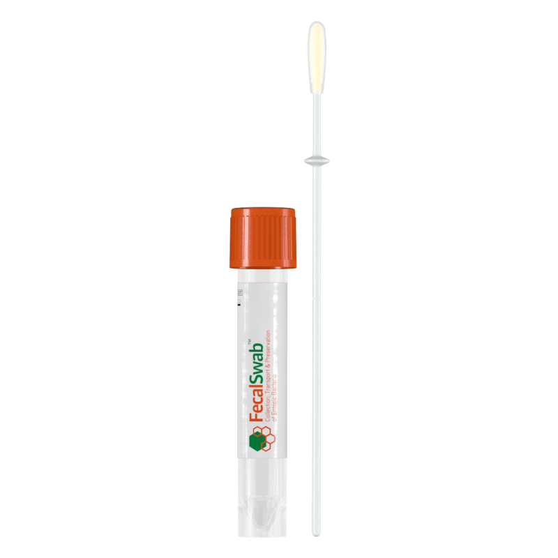 FecalSwab™ with Stopper (Orange Lid) – 2ml Modified Cary-Blair Medium (SDW4E049S)
